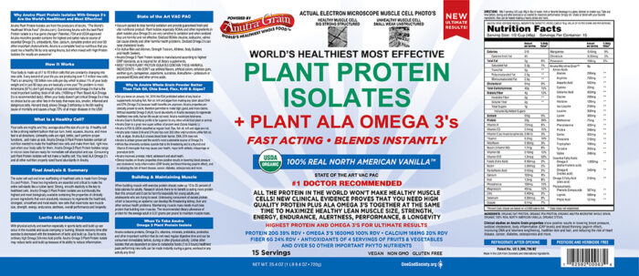 anutra plant protein 100% Real North American Vanilla™