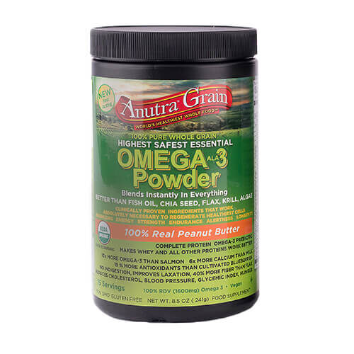 anutra grain omega 3 powder real peanut butter